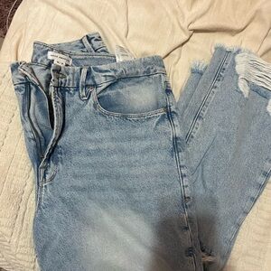 Good American Light Blue Straight Leg Jeans